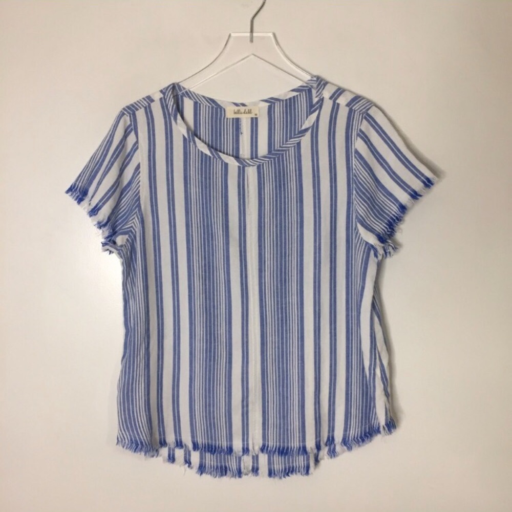Blue striped top